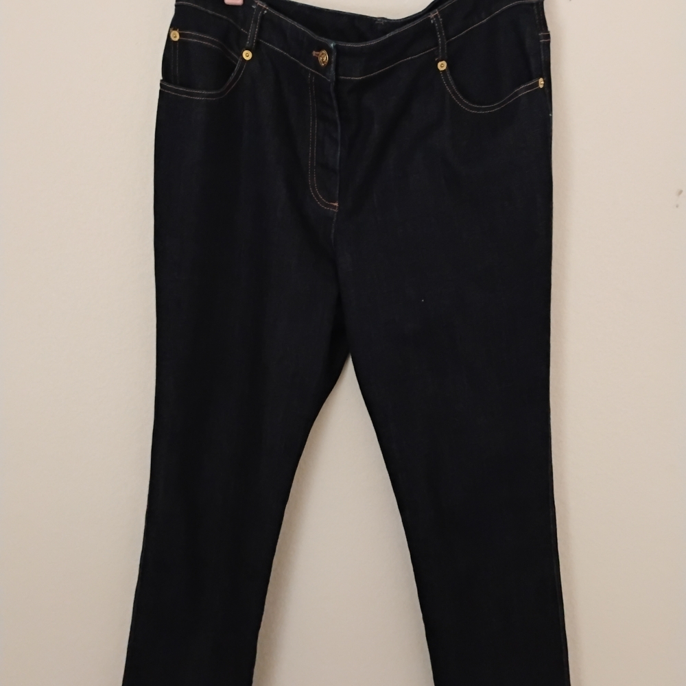 St. John Dark Blue Straight Leg Jeans